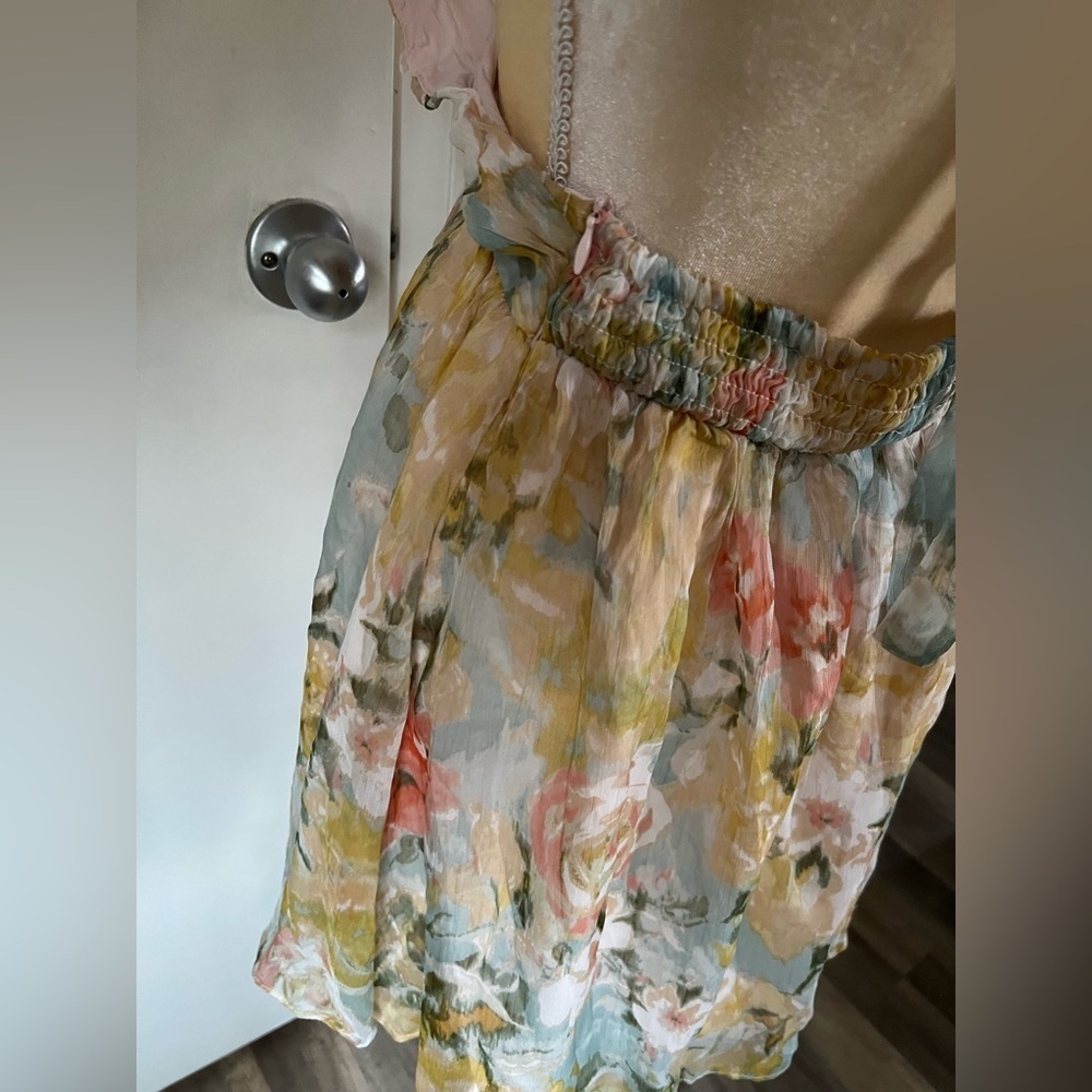 NWT All About May Woman’s Pastel Sheer Lightweight Boho Polyester Dress Size 6 - Picture 11 of 16
